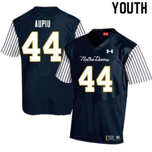 Notre Dame Fighting Irish Youth Devin Aupiu #44 Navy Under Armour Alternate Authentic Stitched College NCAA Football Jersey ZIG8699ZU